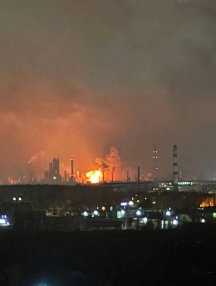 In the Russian city of Ryazan, an oil refinery has been hit hard.